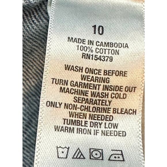 2/$30 Aeropostale Mom Jeans Ripped Straight High Waist Blue Medium Wash Size 10 - Picture 9 of 10